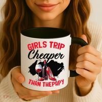 Funny Trip Bachelorette Wine Party Weekend Squad Coffee Mug thumb 3