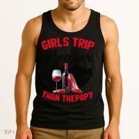 Funny Trip Bachelorette Wine Party Weekend Squad Tank Top thumb 3