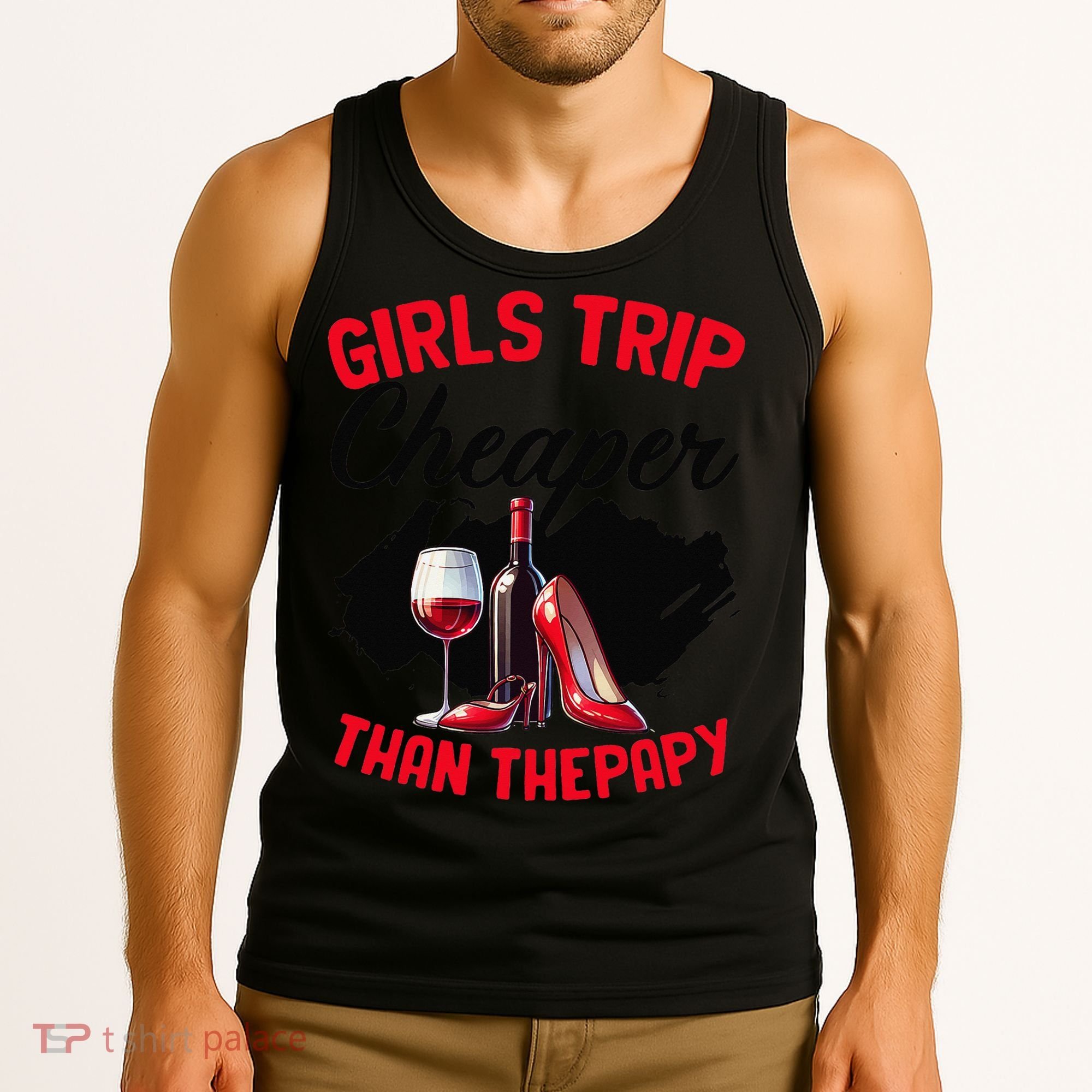 Funny Trip Bachelorette Wine Party Weekend Squad Tank Top
