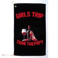 Funny Trip Bachelorette Wine Party Weekend Squad Golf Towel thumb 0