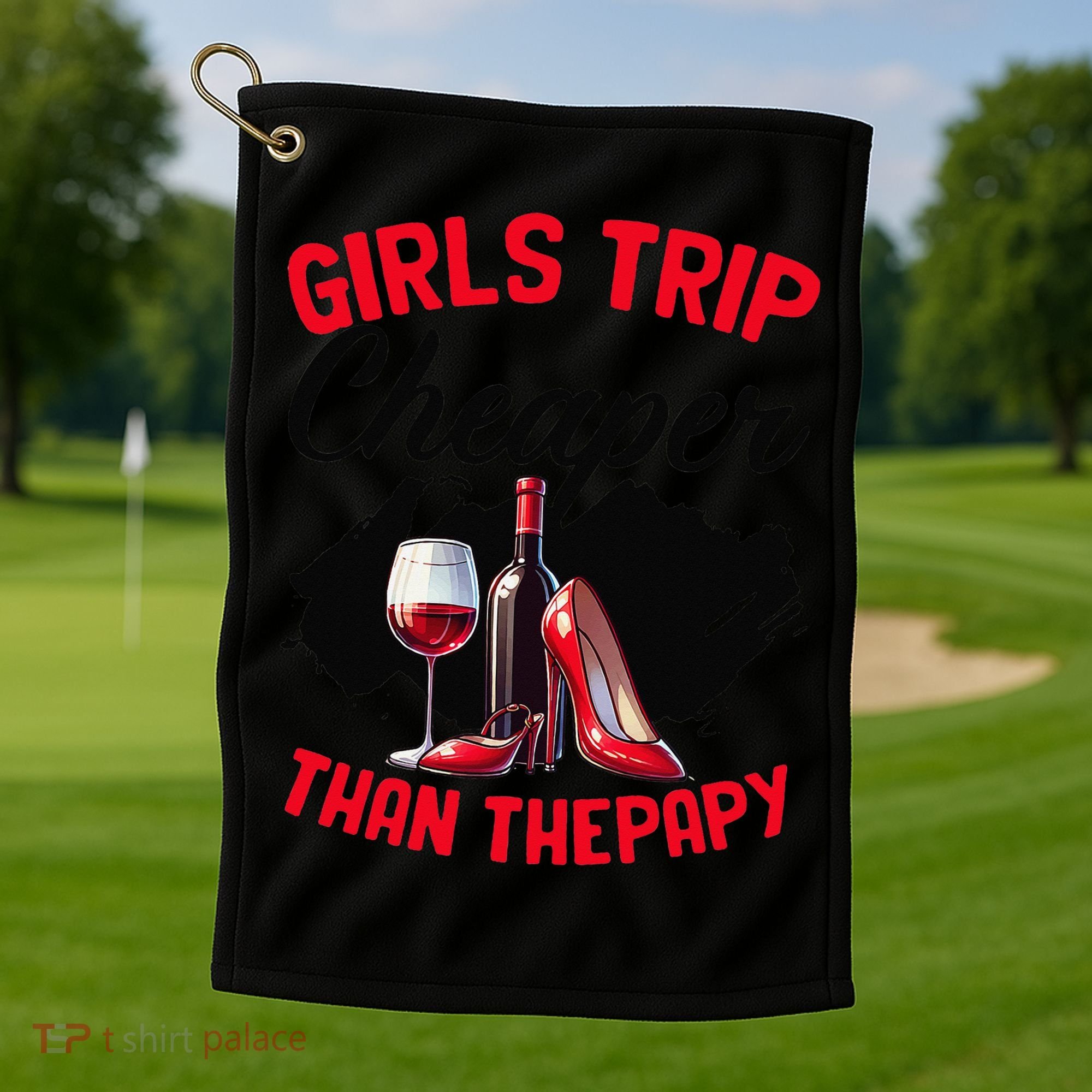 Funny Trip Bachelorette Wine Party Weekend Squad Golf Towel