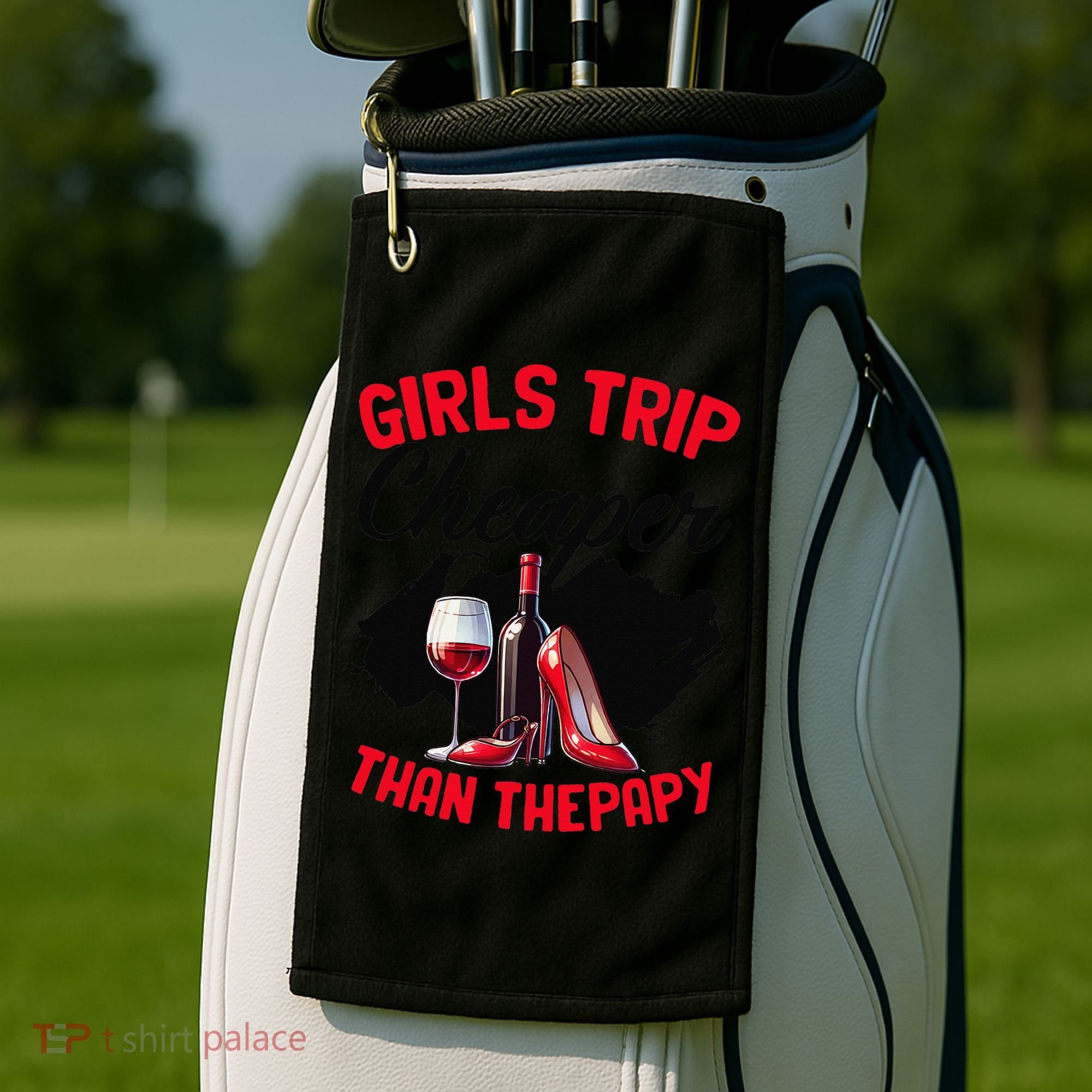 Funny Trip Bachelorette Wine Party Weekend Squad Golf Towel