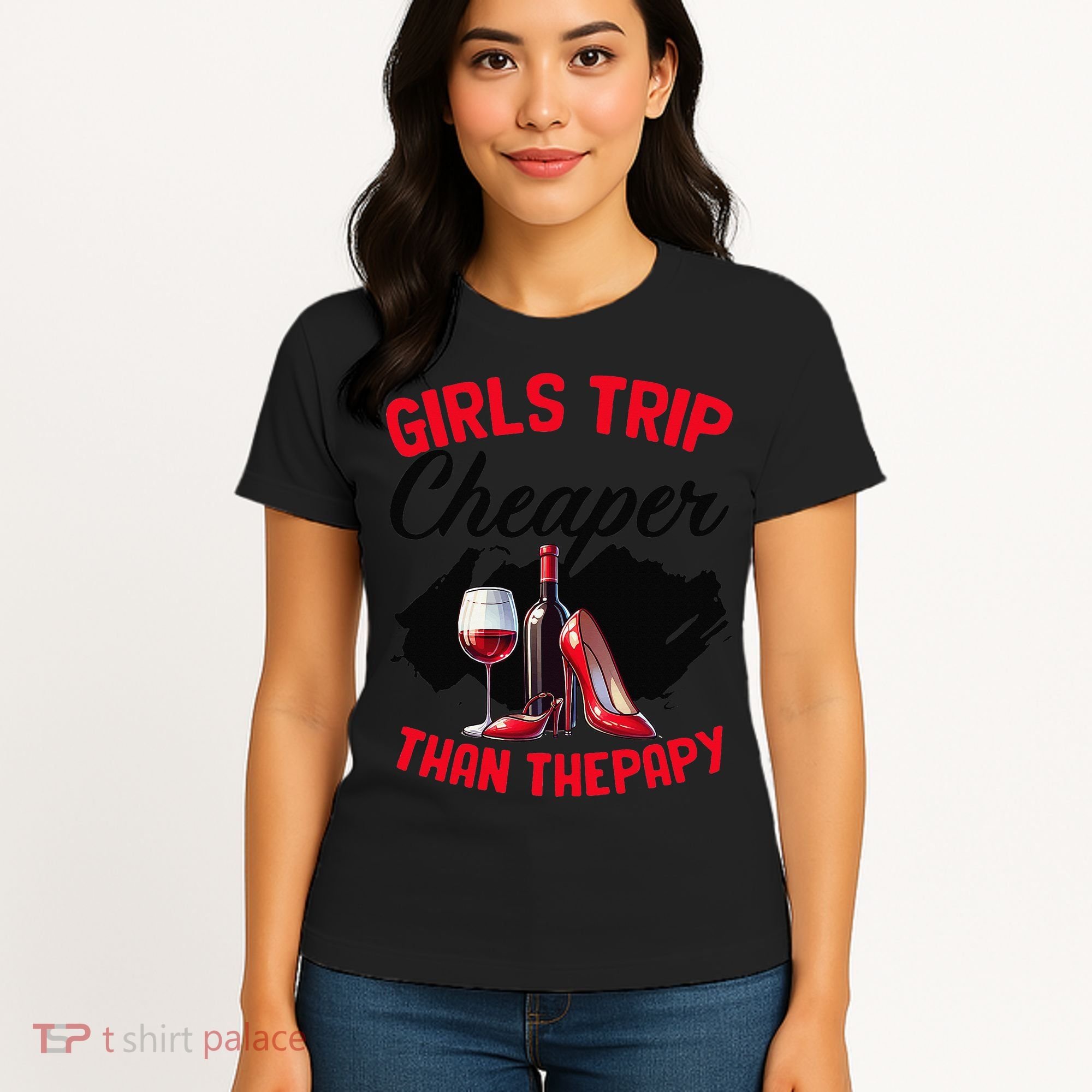 Funny Trip Bachelorette Wine Party Weekend Squad Women's T-Shirt