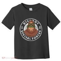 Funny Tactical Bigfoot Special Forces Hide And Seek Champion Toddler T-Shirt thumb 0