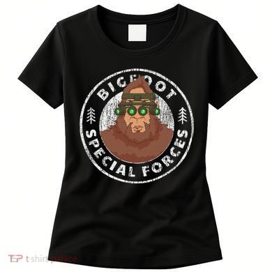 Funny Tactical Bigfoot Special Forces Hide And Seek Champion Women's T-Shirt