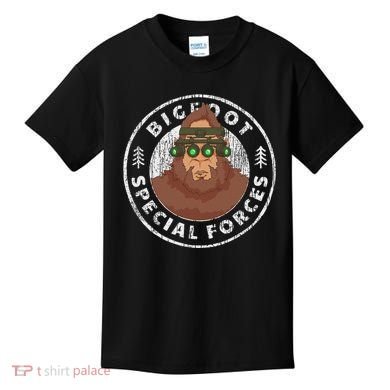 Funny Tactical Bigfoot Special Forces Hide And Seek Champion Kids T-Shirt
