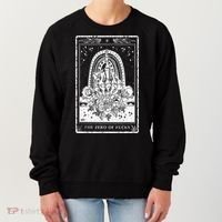 Funny Tarot Card Zero Of Fucks Occult Tarot Reader Reading Women's Sweatshirt thumb 0