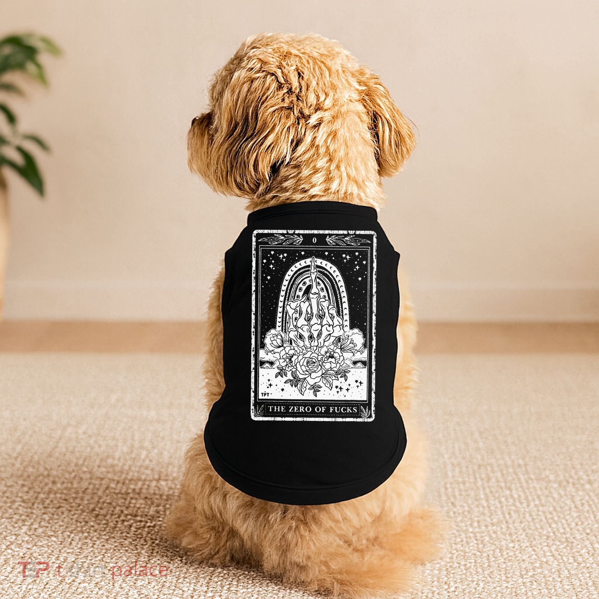 Funny Tarot Card Zero Of Fucks Occult Tarot Reader Reading Doggie Tank
