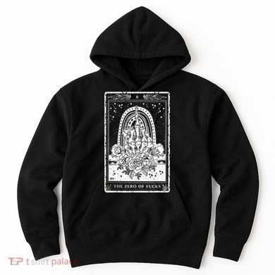 Funny Tarot Card Zero Of Fucks Occult Tarot Reader Reading Hoodie