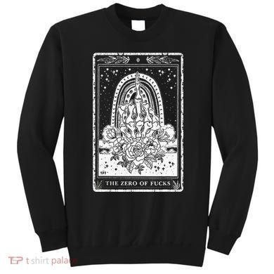 Funny Tarot Card Zero Of Fucks Occult Tarot Reader Reading Sweatshirt