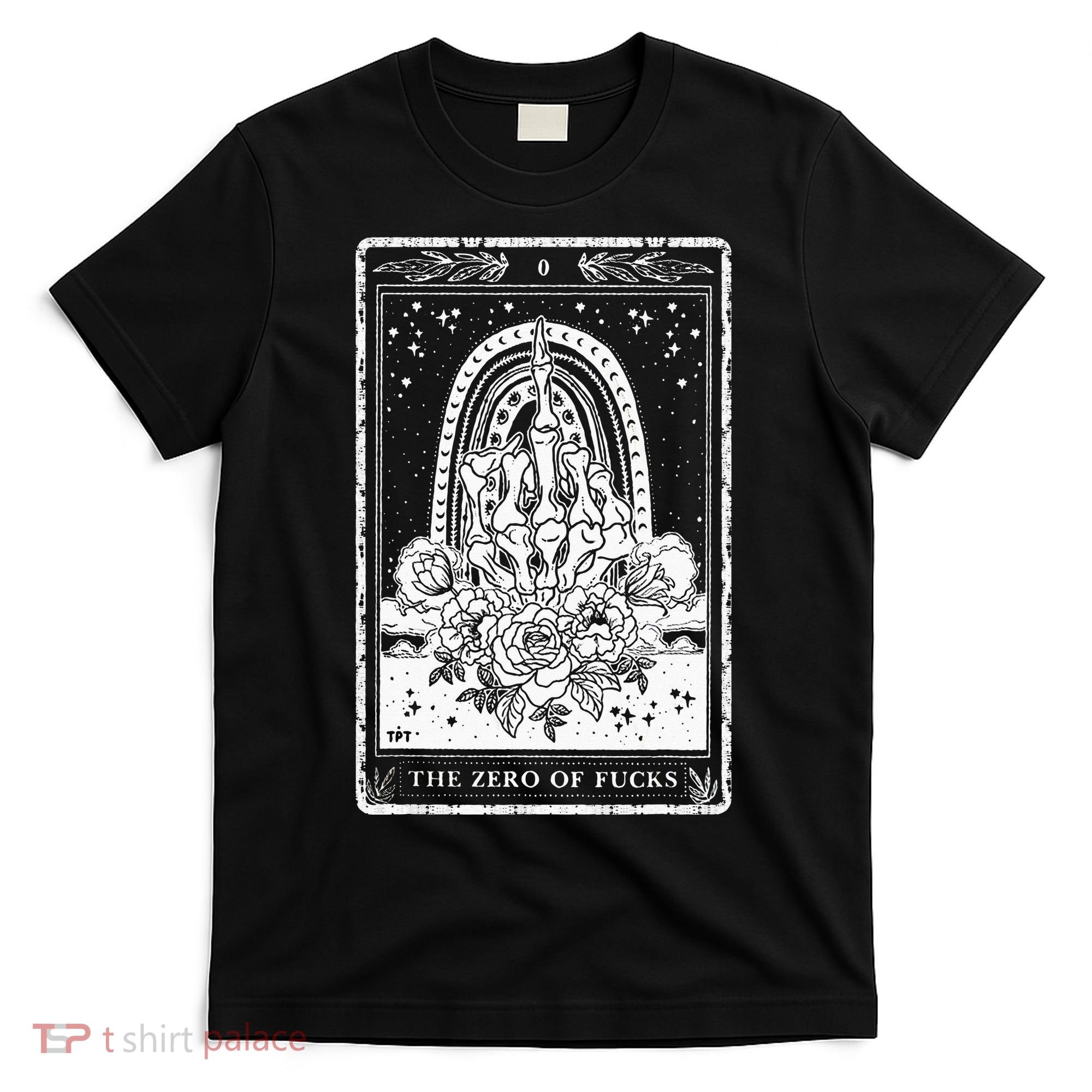 Funny Tarot Card Zero Of Fucks Occult Tarot Reader Reading T-Shirt