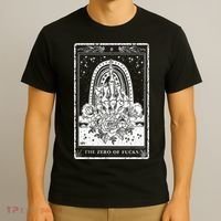 Funny Tarot Card Zero Of Fucks Occult Tarot Reader Reading T-Shirt thumb 3