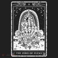 Funny Tarot Card Zero Of Fucks Occult Tarot Reader Reading 15oz Campfire Ceramic Mug thumb 2
