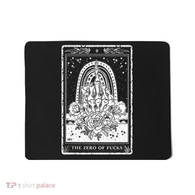 Funny Tarot Card Zero Of Fucks Occult Tarot Reader Reading Mousepad