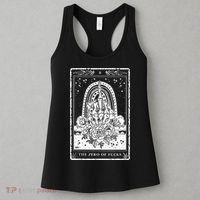 Funny Tarot Card Zero Of Fucks Occult Tarot Reader Reading Women's Tank Top thumb 3