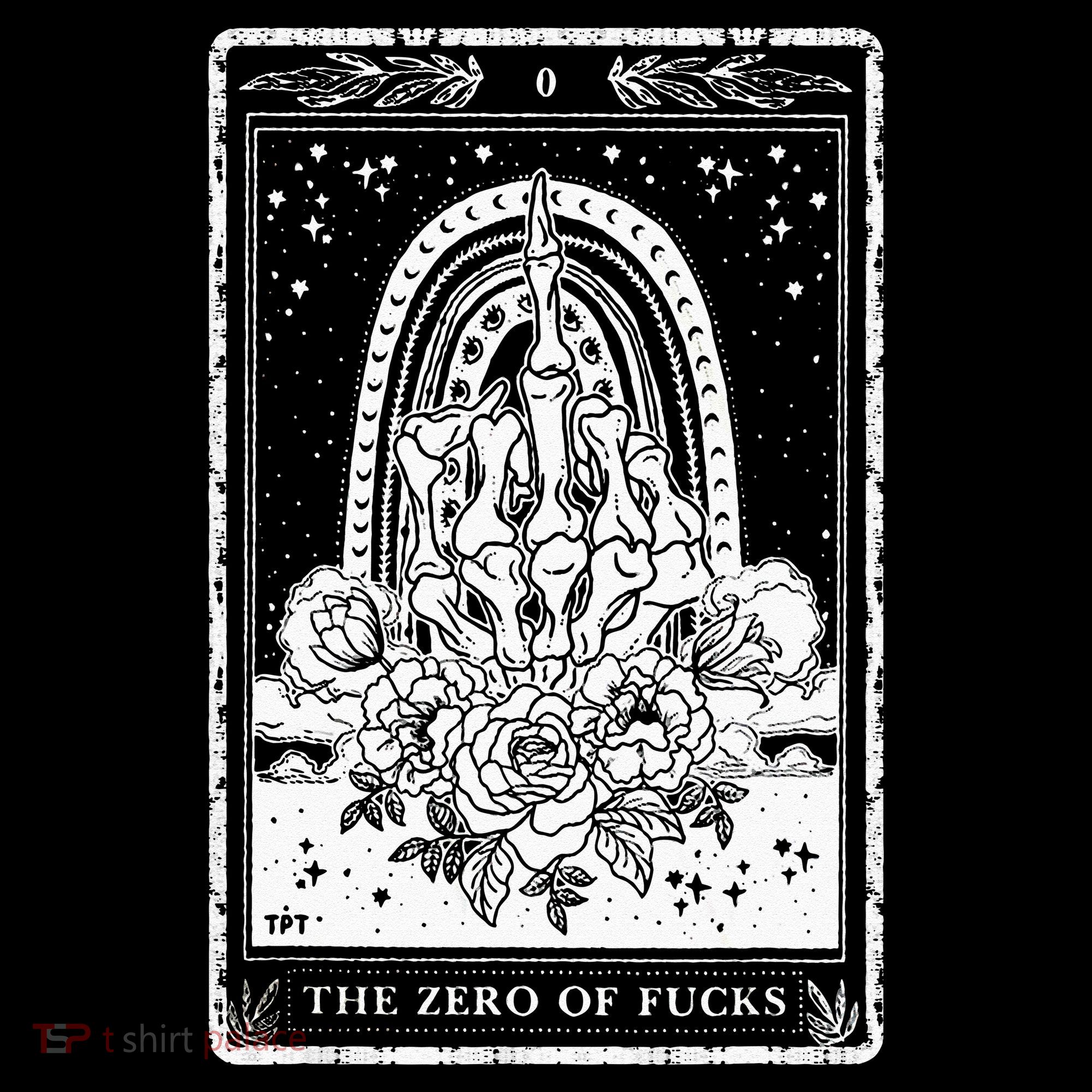 Funny Tarot Card Zero Of Fucks Occult Tarot Reader Reading Baby Bodysuit