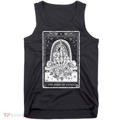 Funny Tarot Card Zero Of Fucks Occult Tarot Reader Reading Tank Top