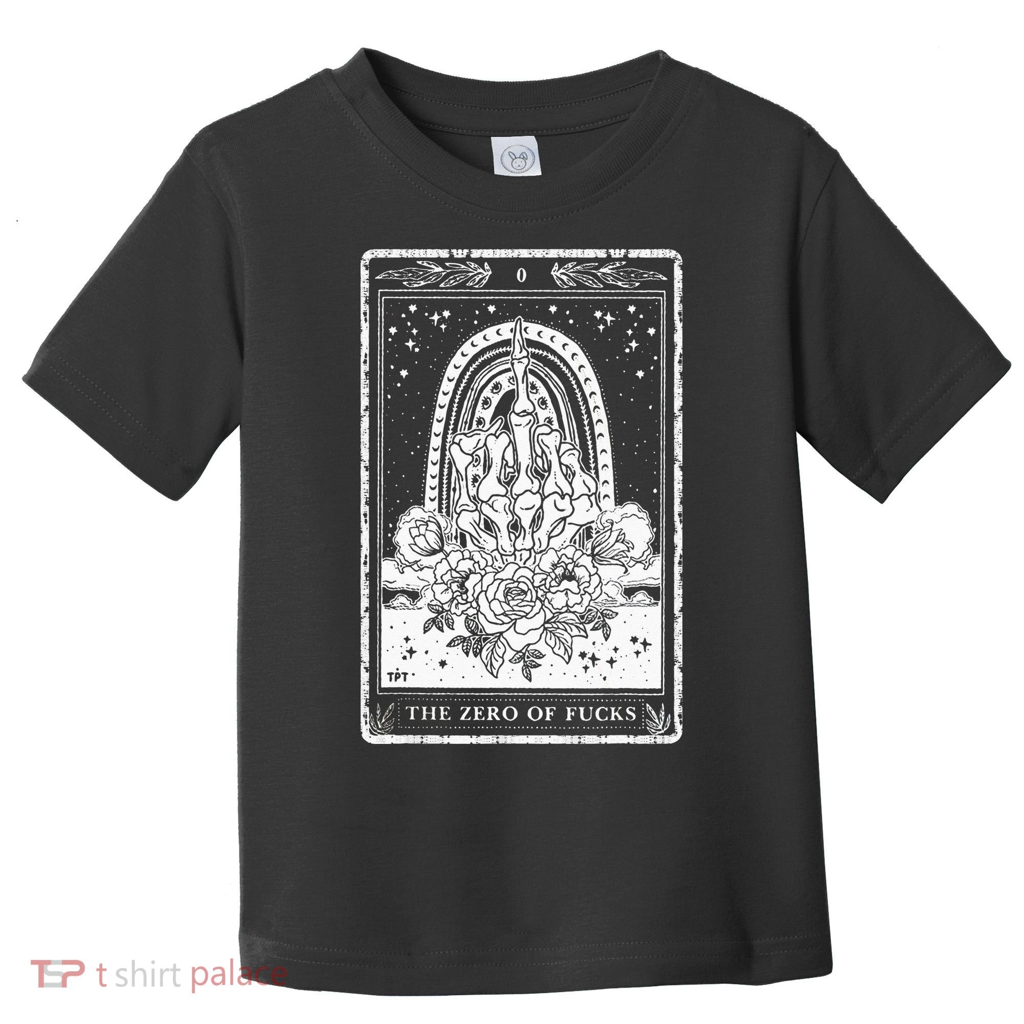 Funny Tarot Card Zero Of Fucks Occult Tarot Reader Reading Toddler T-Shirt