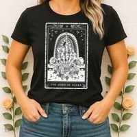 Funny Tarot Card Zero Of Fucks Occult Tarot Reader Reading Women's T-Shirt thumb 2