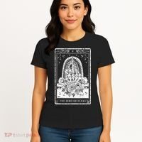 Funny Tarot Card Zero Of Fucks Occult Tarot Reader Reading Women's T-Shirt thumb 4