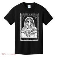 Funny Tarot Card Zero Of Fucks Occult Tarot Reader Reading Kids T-Shirt thumb 0