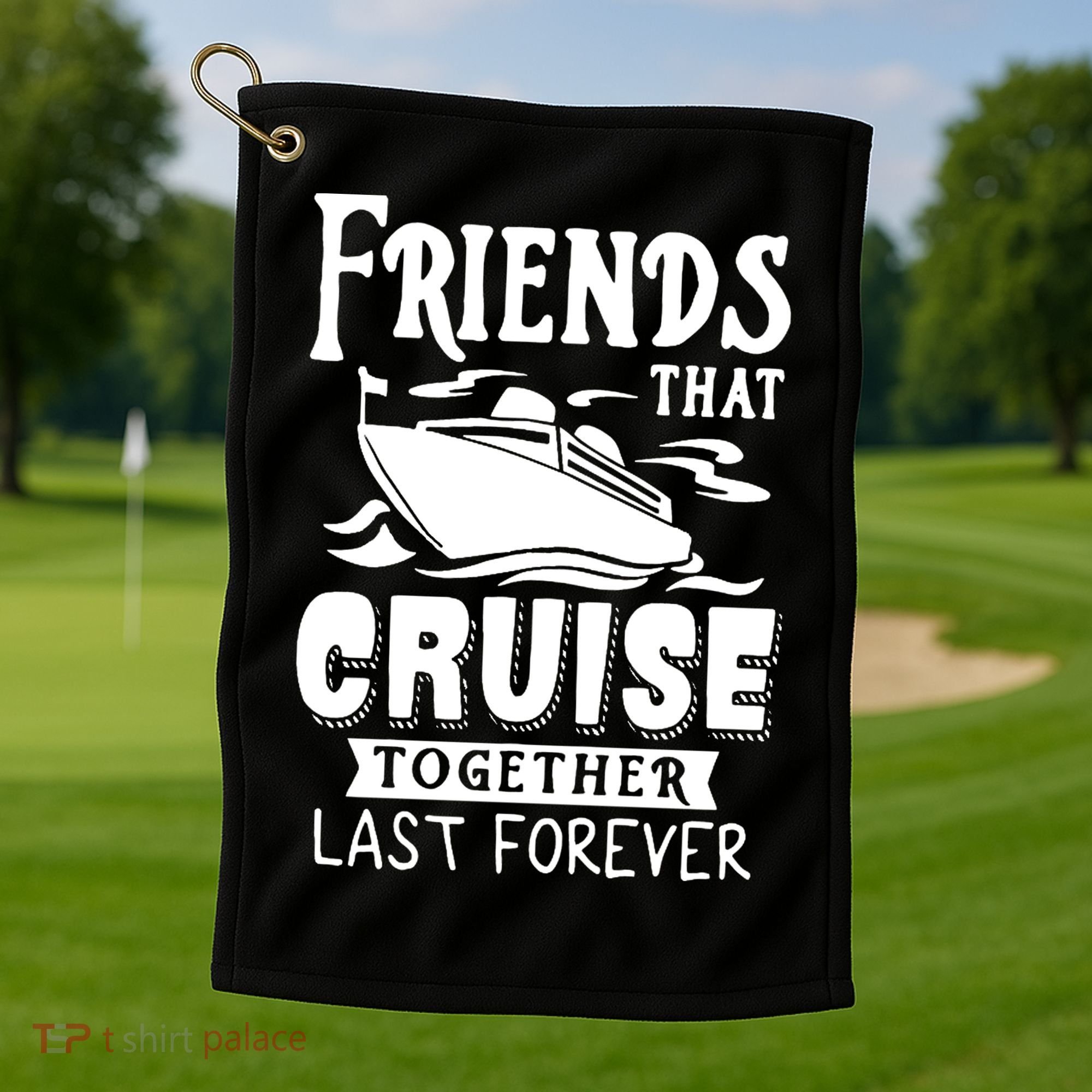 Friends That Cruise Together Last Forever Golf Towel
