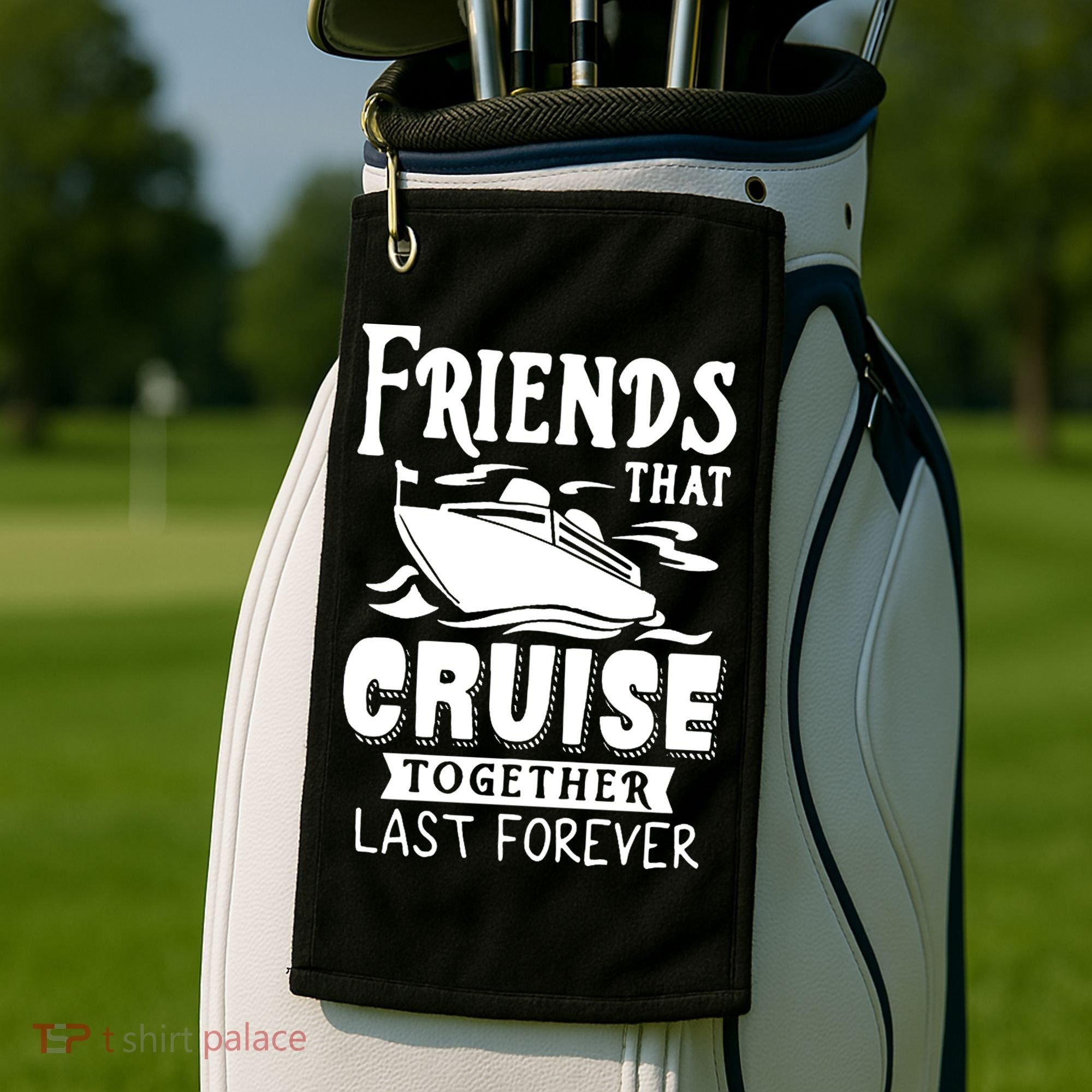 Friends That Cruise Together Last Forever Golf Towel