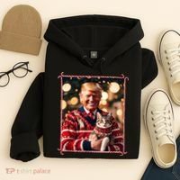 Funny Trump Christmas Sweater For Cat Lovers Hoodie thumb 4