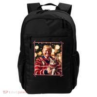 Funny Trump Christmas Sweater For Cat Lovers Backpack thumb 0