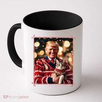 Funny Trump Christmas Sweater For Cat Lovers Coffee Mug thumb 0