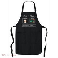 First Then Caffeinate Educate I Am Earning A Break Teacher Apron thumb 0