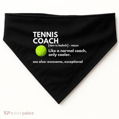 Funny Tennis Coach Definition Coaching Gift USA-Made Doggie Bandana