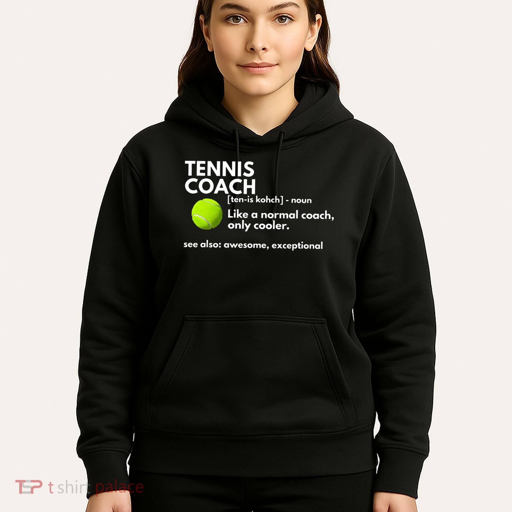 Funny Tennis Coach Definition Coaching Gift Hoodie