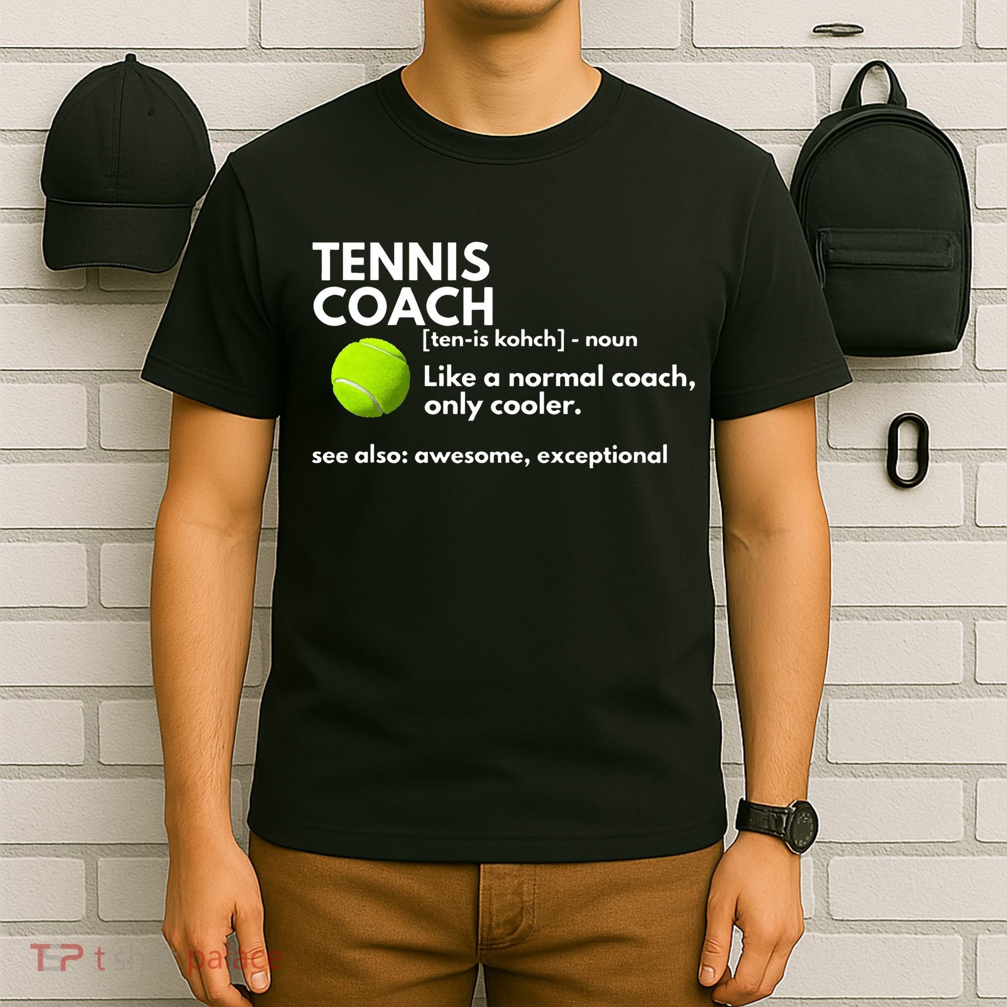Funny Tennis Coach Definition Coaching Gift T-Shirt