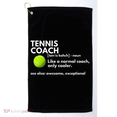 Funny Tennis Coach Definition Coaching Gift Golf Towel