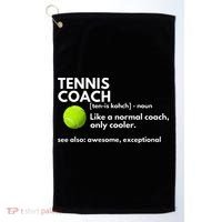 Funny Tennis Coach Definition Coaching Gift Golf Towel thumb 0