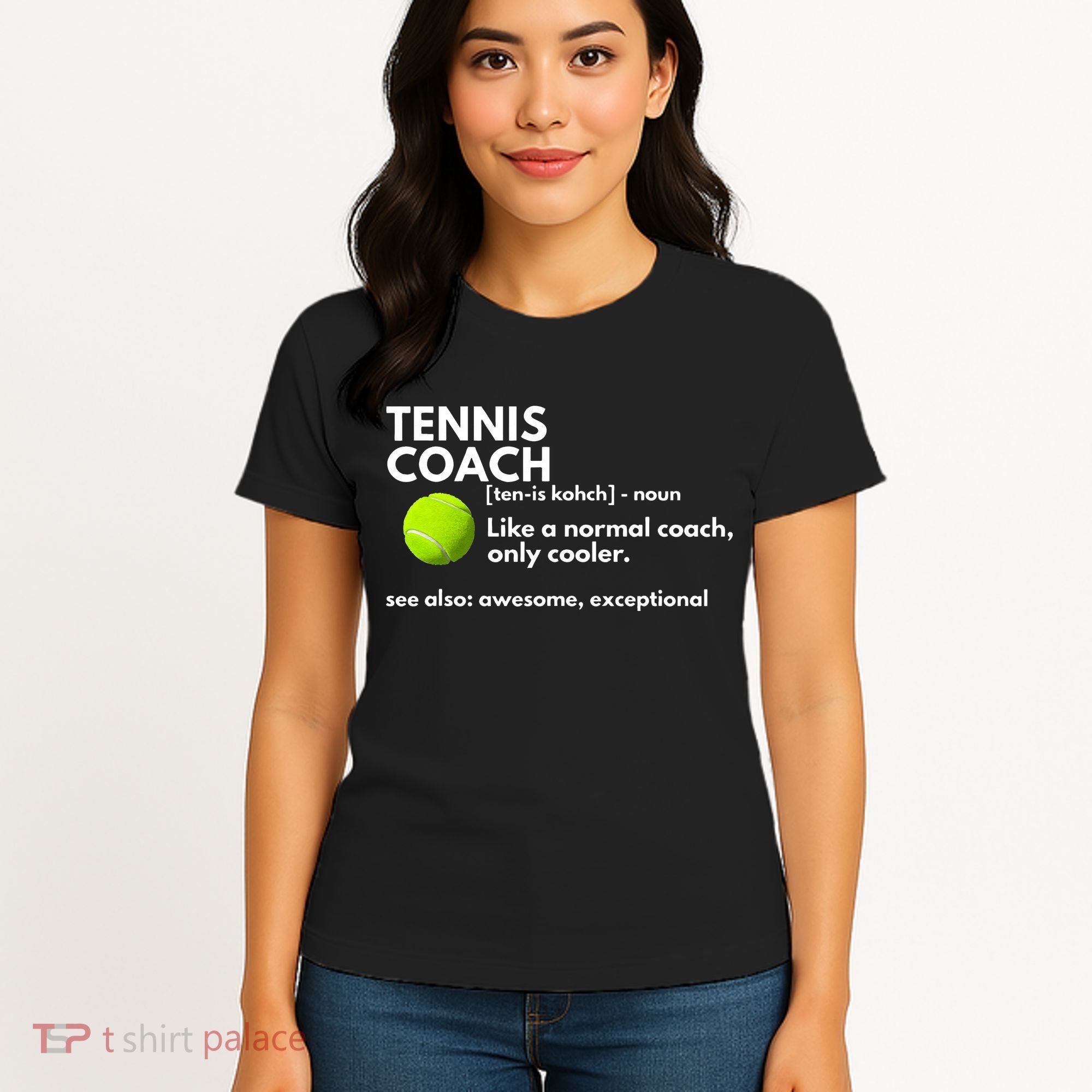 Funny Tennis Coach Definition Coaching Gift Women's T-Shirt