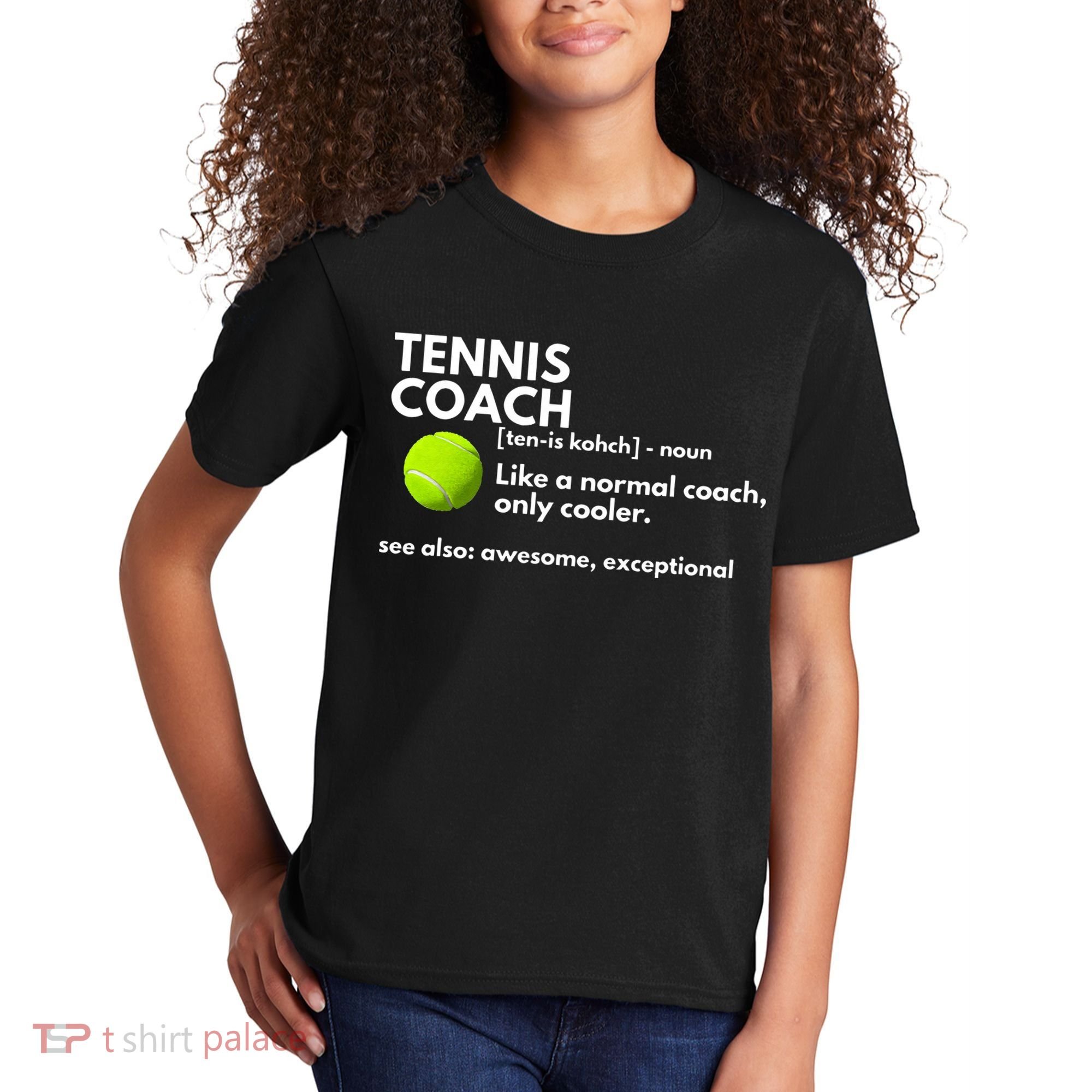 Funny Tennis Coach Definition Coaching Gift Kids T-Shirt