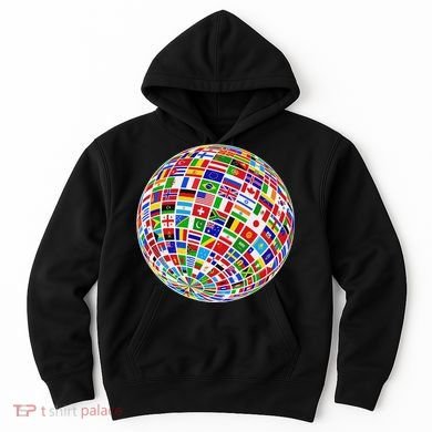 Flags The Countries Of The World Globe Earth World Flags Hoodie