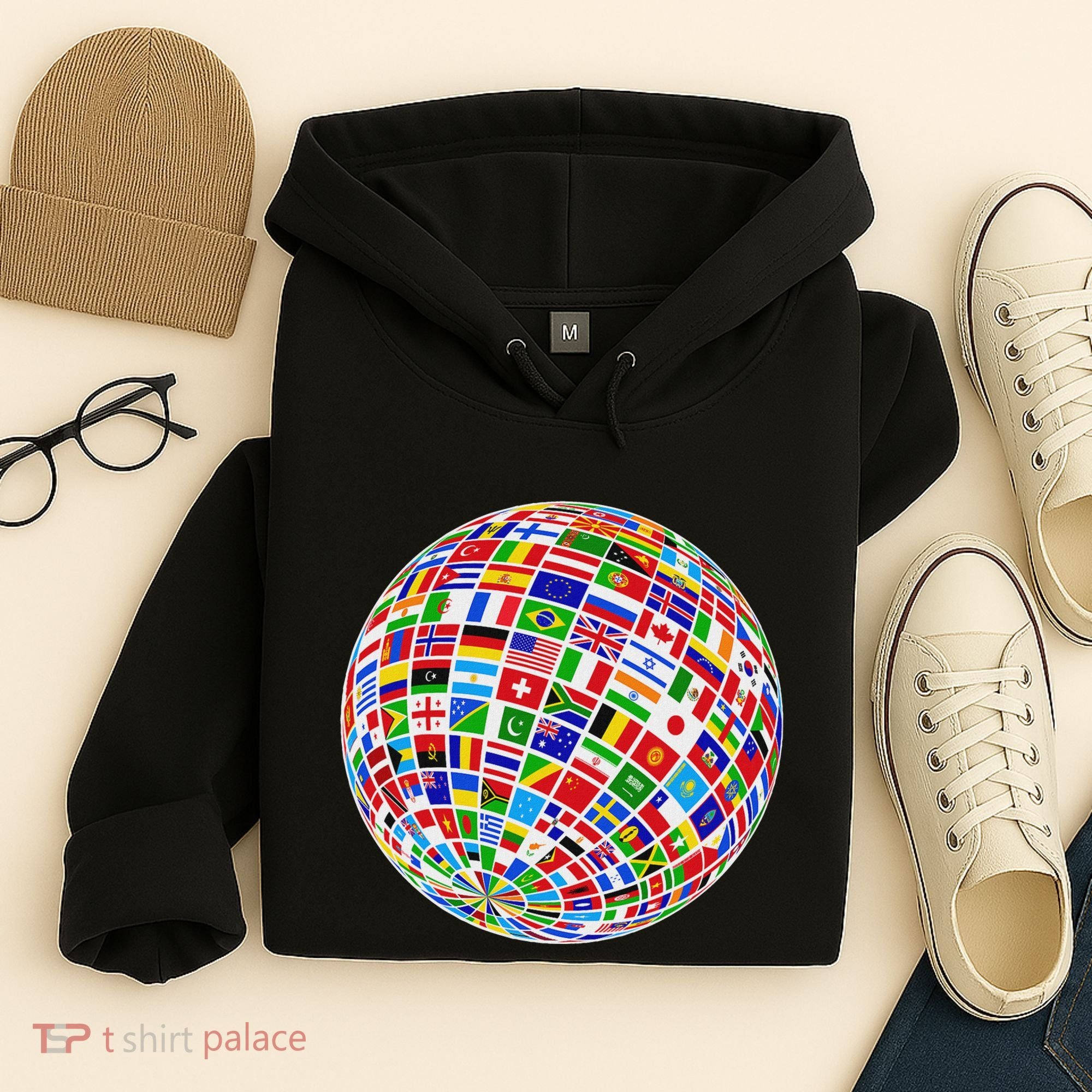 Flags The Countries Of The World Globe Earth World Flags Hoodie