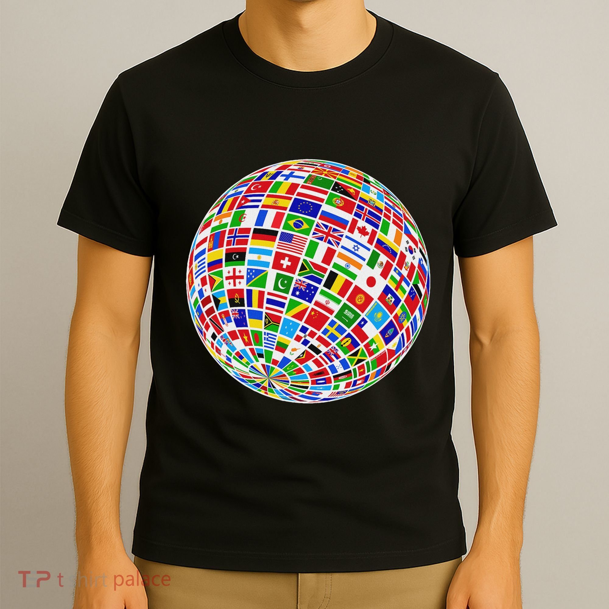 Flags The Countries Of The World Globe Earth World Flags T-Shirt