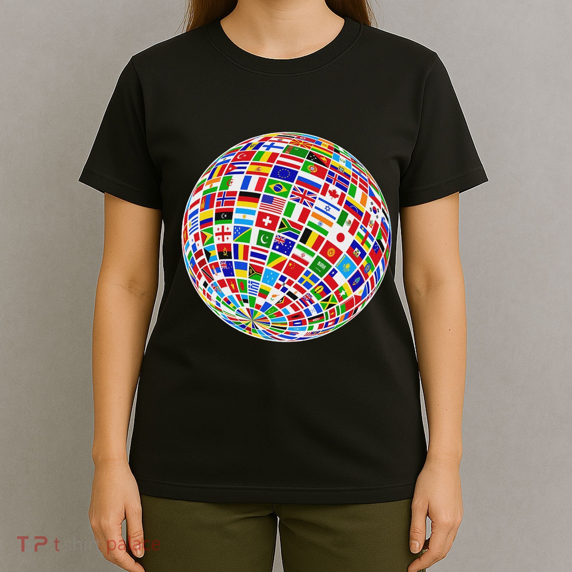 Flags The Countries Of The World Globe Earth World Flags T-Shirt