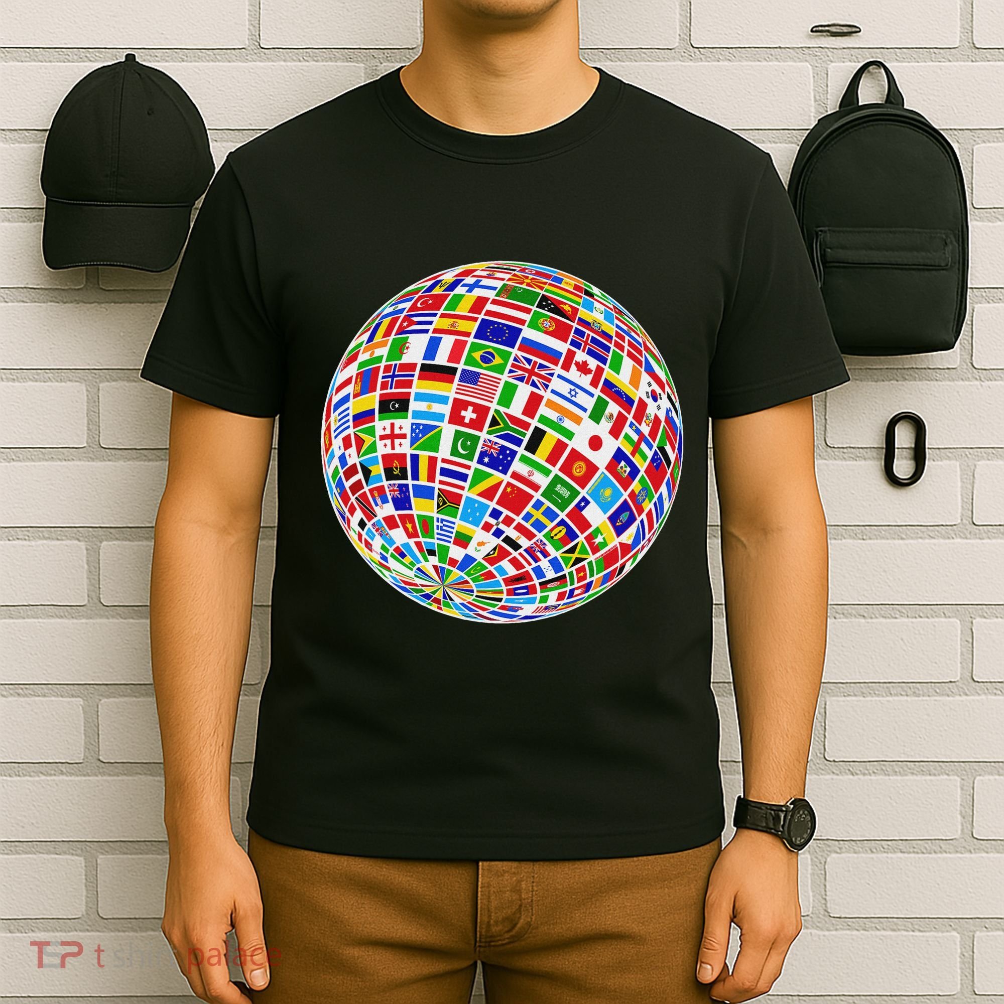 Flags The Countries Of The World Globe Earth World Flags T-Shirt