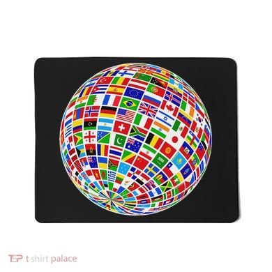 Flags The Countries Of The World Globe Earth World Flags Mousepad