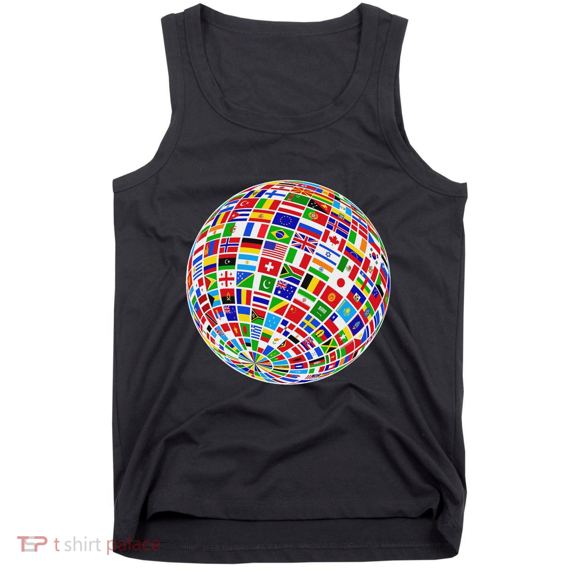Flags The Countries Of The World Globe Earth World Flags Tank Top
