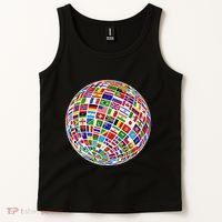Flags The Countries Of The World Globe Earth World Flags Tank Top thumb 2