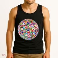 Flags The Countries Of The World Globe Earth World Flags Tank Top thumb 3