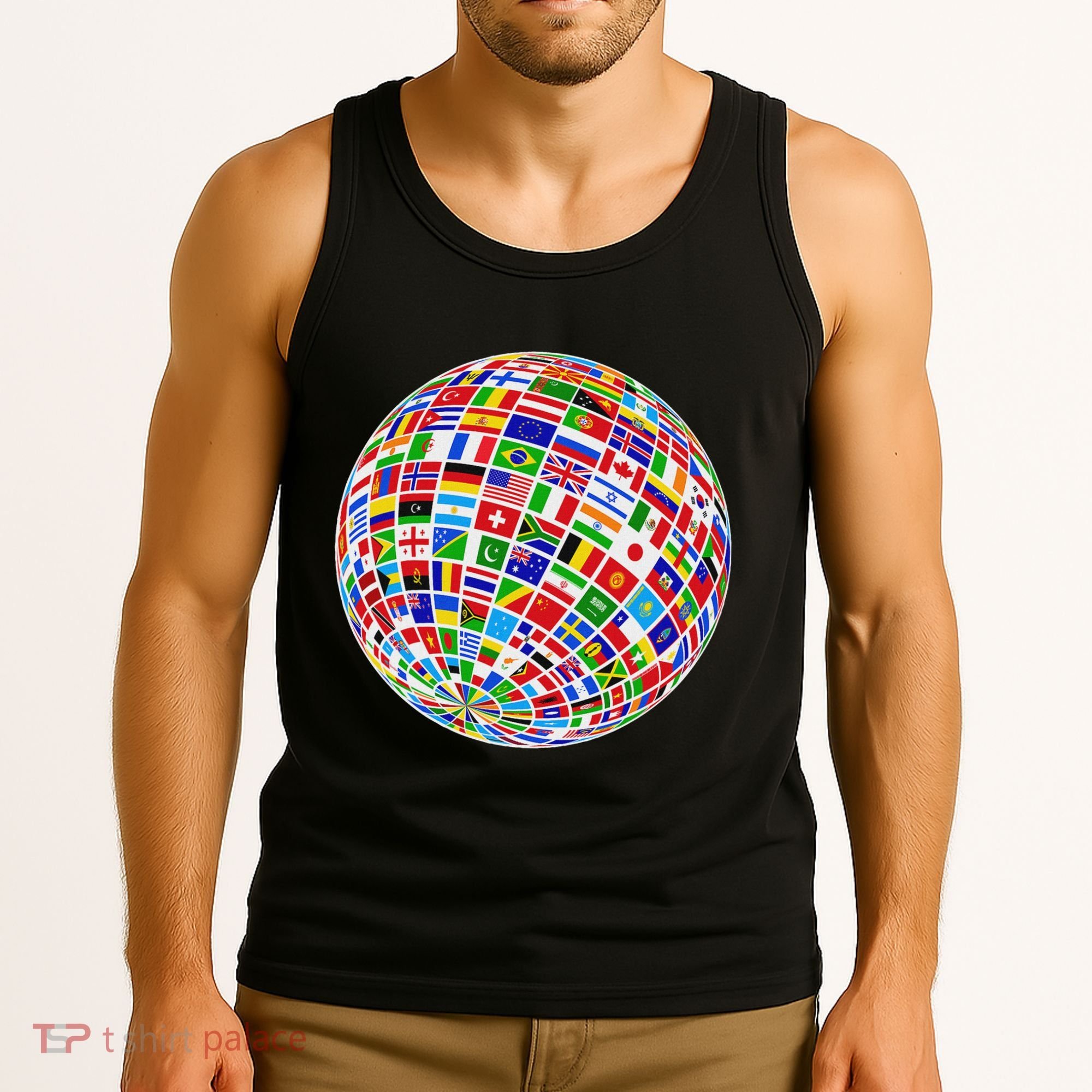 Flags The Countries Of The World Globe Earth World Flags Tank Top