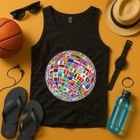 Flags The Countries Of The World Globe Earth World Flags Tank Top thumb 4