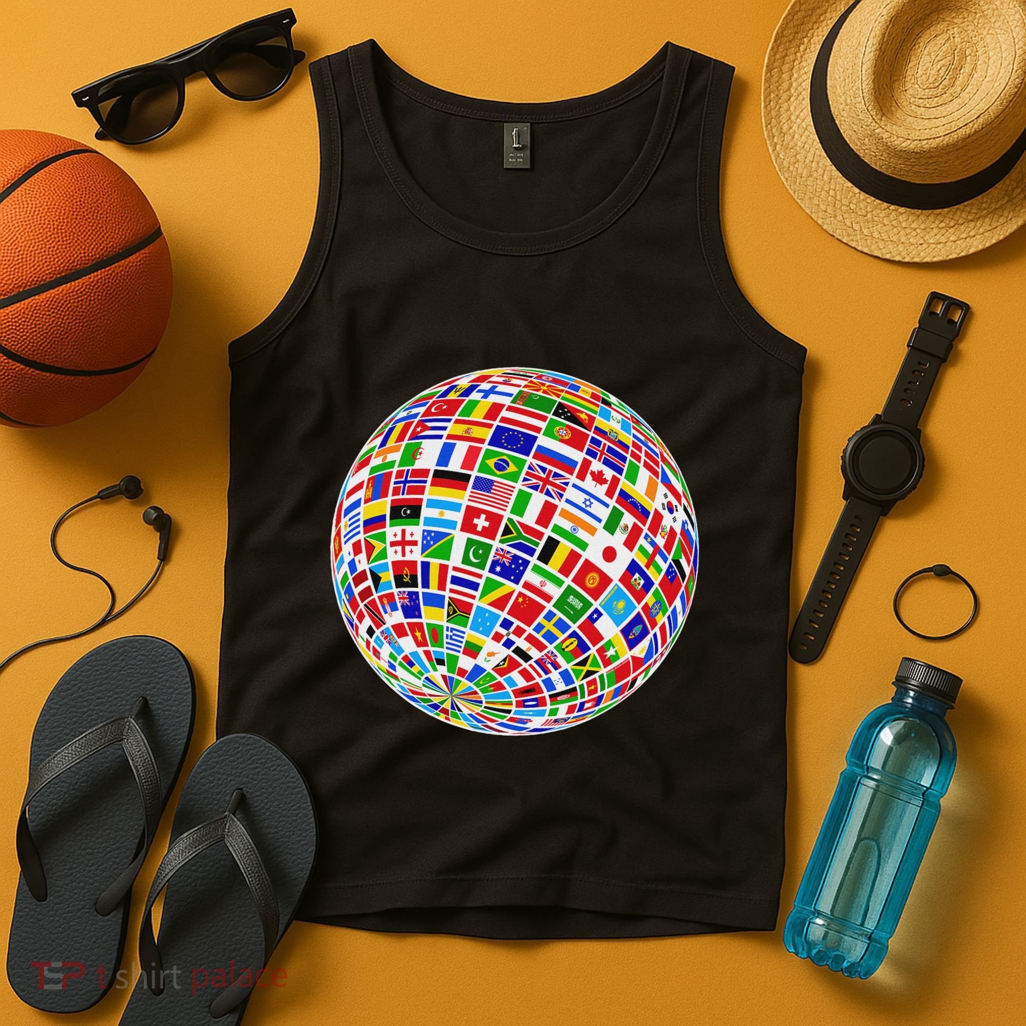 Flags The Countries Of The World Globe Earth World Flags Tank Top